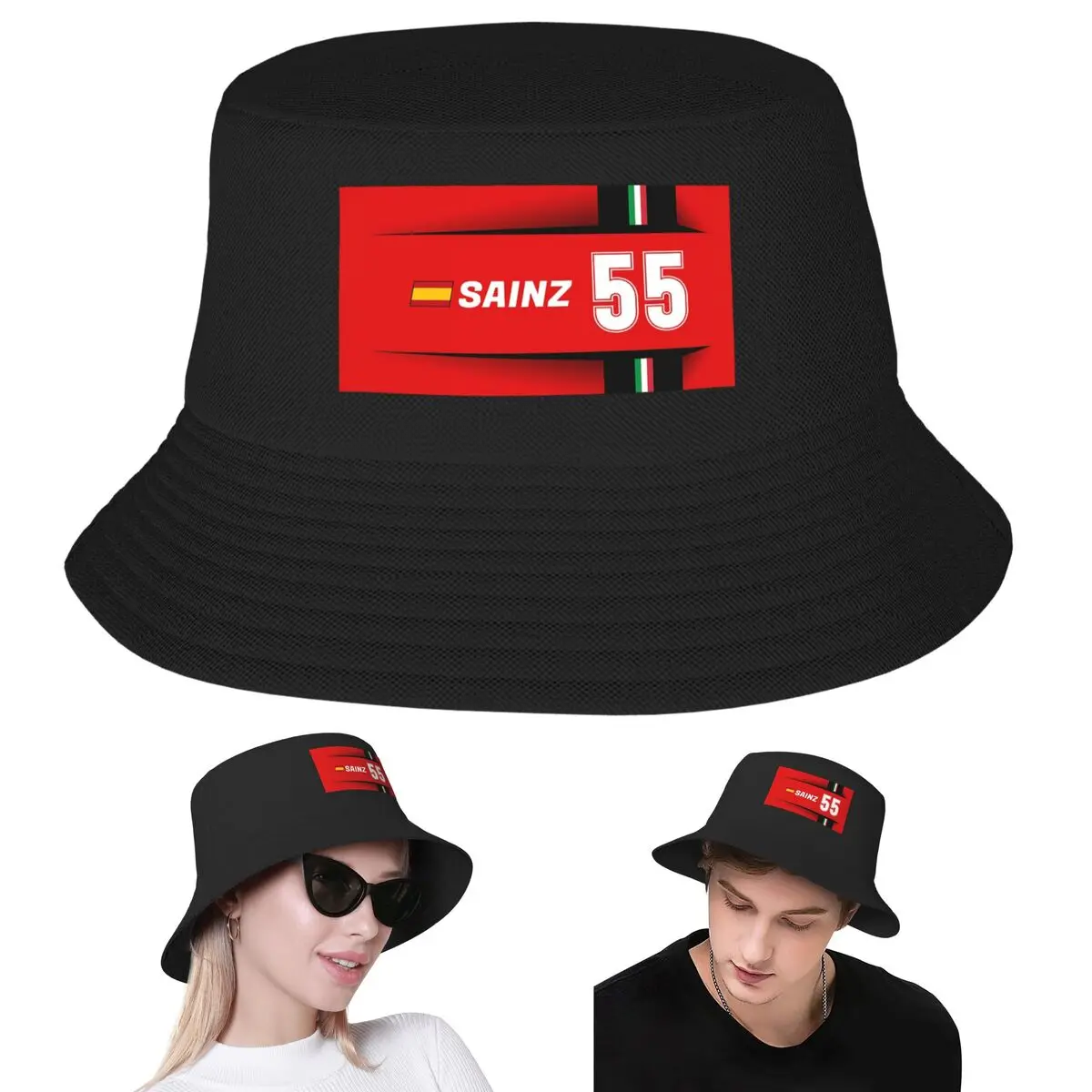 f1-2021--55-sainz-balde-chapeu-panama-bob-chapeus-ao-ar-livre-hip-hop-reversivel-para-verao-praia-pesca-unissex-bones-de-pescador