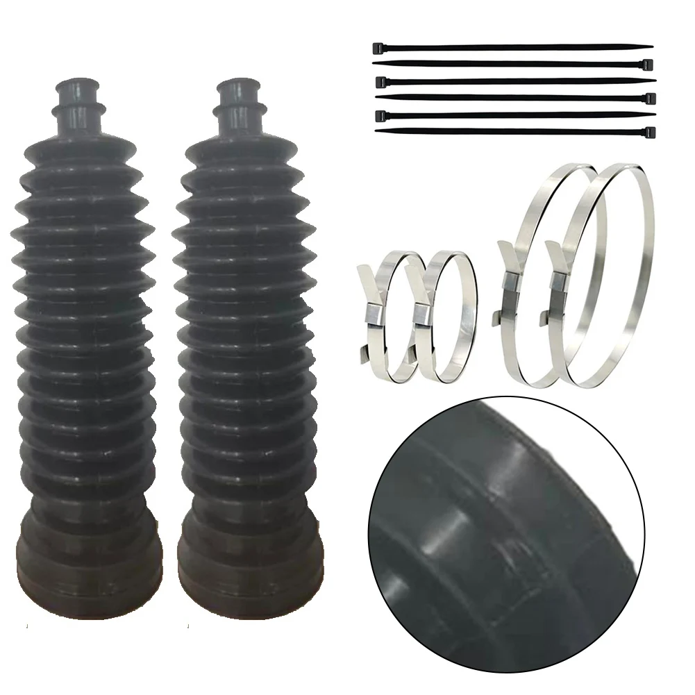 Stainless Clamp Set Rack Pinion Boot Vehicle Maintenance Rack And Pinion Boot Kit Wear Resistant Material Large Cut-to-fit Port