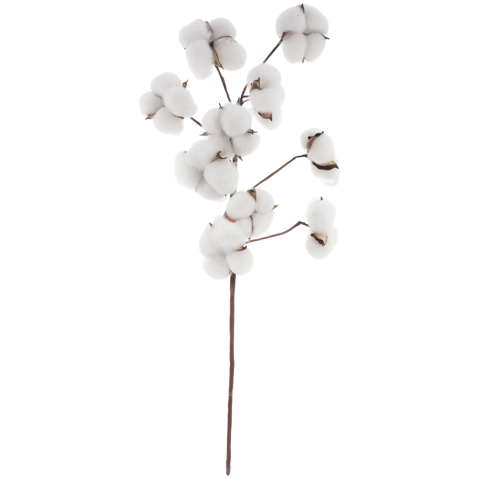 

10 Heads Dried Cotton Stems Handmade Artificial Flowers Filler Floral Decor Wedding Home Decoration Adjustable