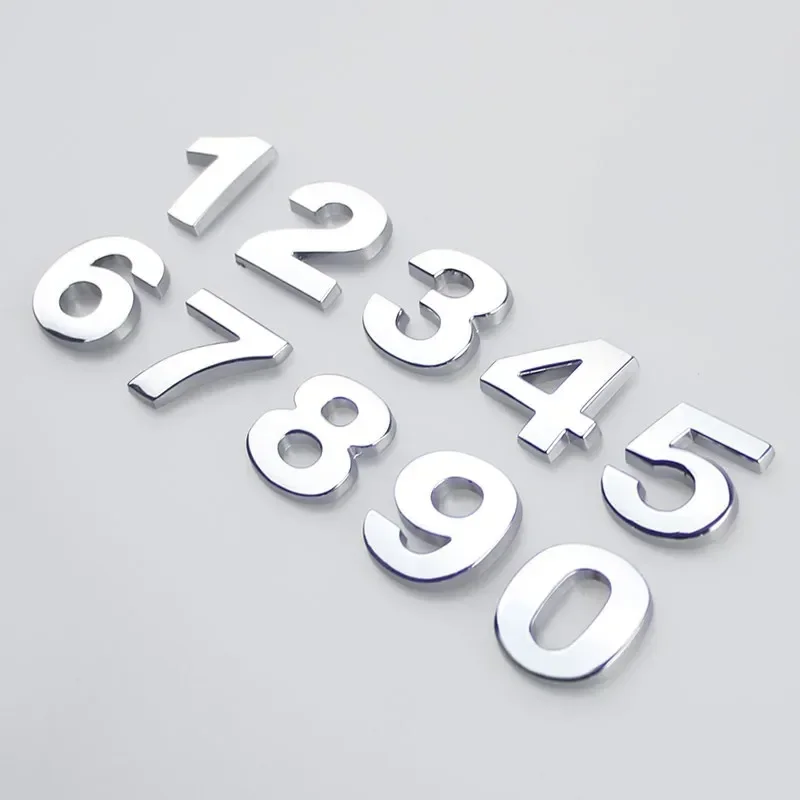 

3D Metal Sticker Car Tail Letter Ttickers Diy Letter Number Stickers Waterproof Exterio Alphabet For BMW Mercedes Benz Audi