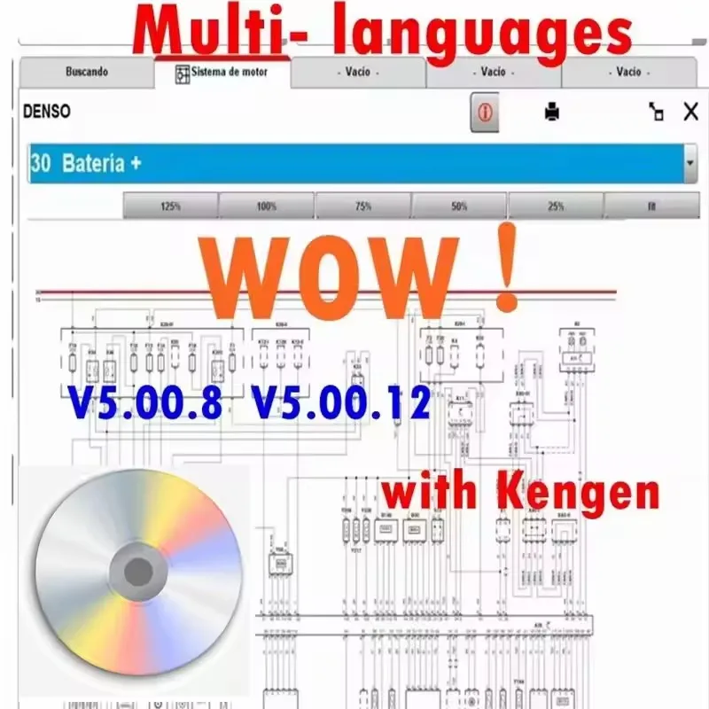 2024 Hot Sale W-ur-th WOW V5.00.12 WOW 5.00.8 R2 Software Multi-languages with Keygen For Tcs Multi-diag Cars Diagnostic Tool