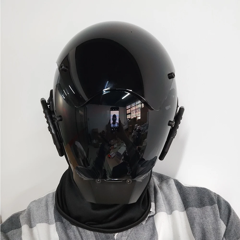 Personalized Black Cyberpunk Mask Cosplay Mechanical Sci-fi Gear Cyberpunk Helmet Mechanical