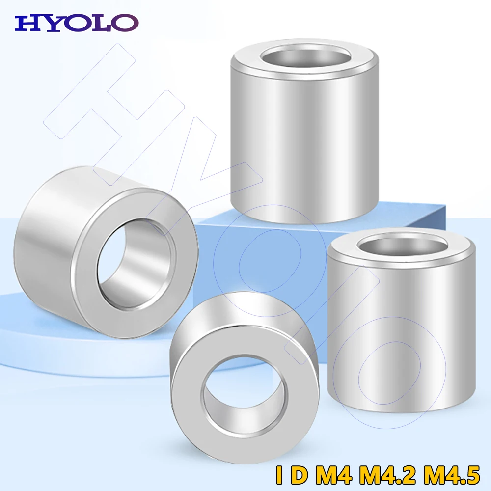 304 Stainless Steel Unthreaded Bushing Washer Round Hollow Standoff Straight Through Column Gasket Sleeve Spacer M4 M4.2 M4.5