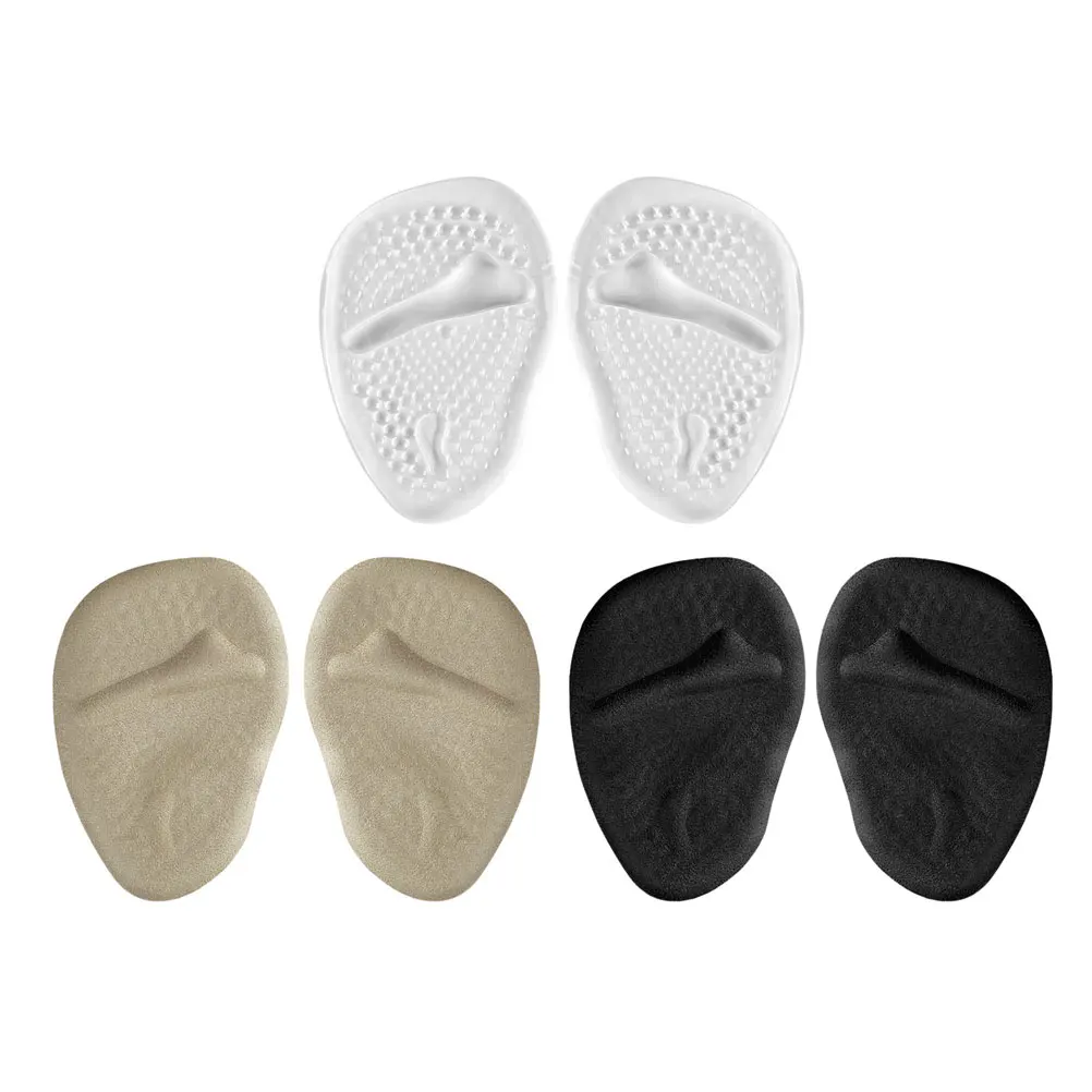 

3 Pairs High Heel Insoles Front Foot Pads Pain Relief Anti-slip Forefoot Cushions Women Shoe Inserts Gel Material Lightweight
