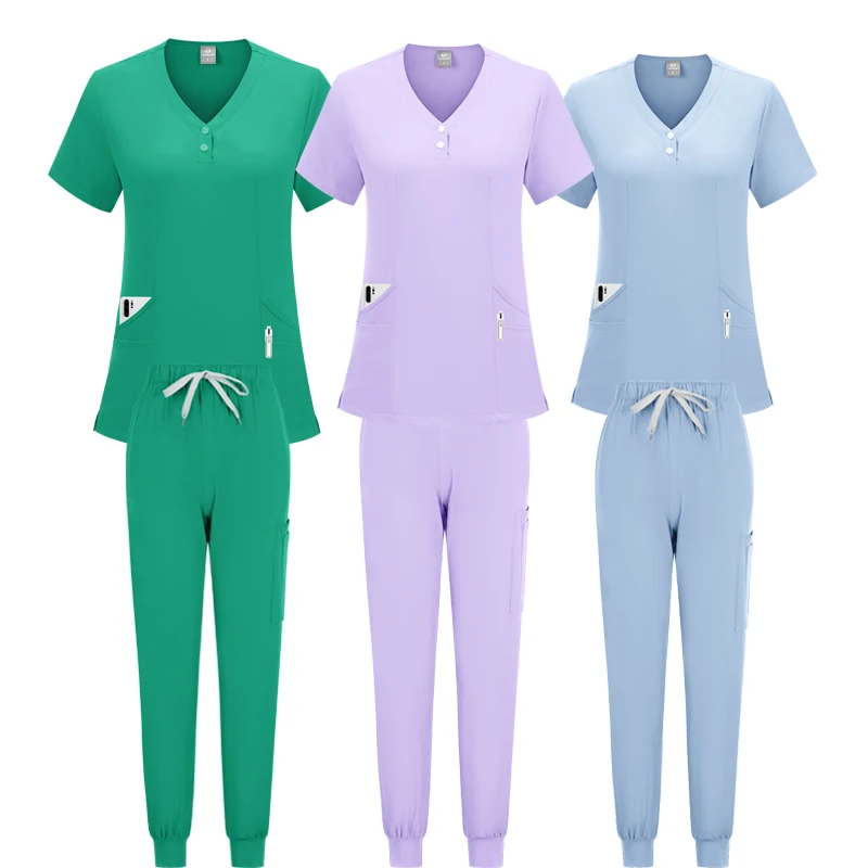 Wholesale Price Modern Fashion Medical Uniforms Mens Nursing Scrubs Joggers Scrub Sets Uniform Male and Female Medical Work Wear