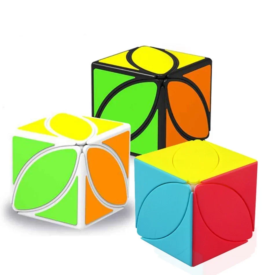 [Picube] QiYi Ivy Cube Maple Black Neon Cubo Magico Speed Cube Twist Puzzle Maple Leaf Shape Speed Cube Puzzle Skewb Turning