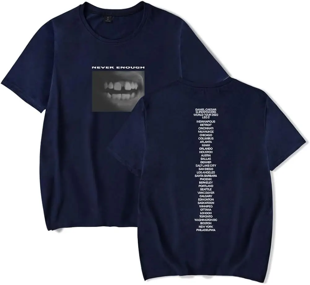 Daniel Caesar Tour Merch Kawaii Crewneck Short Sleeve Men Women's Harajuku Clothes