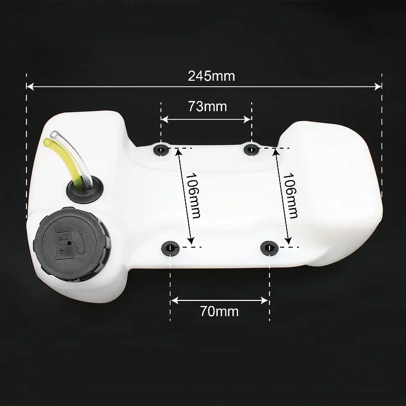 Imagem -03 - Tanque de Combustível para o Cortador de Escova 430 520 405 44-5 43cc 49cc 52cc