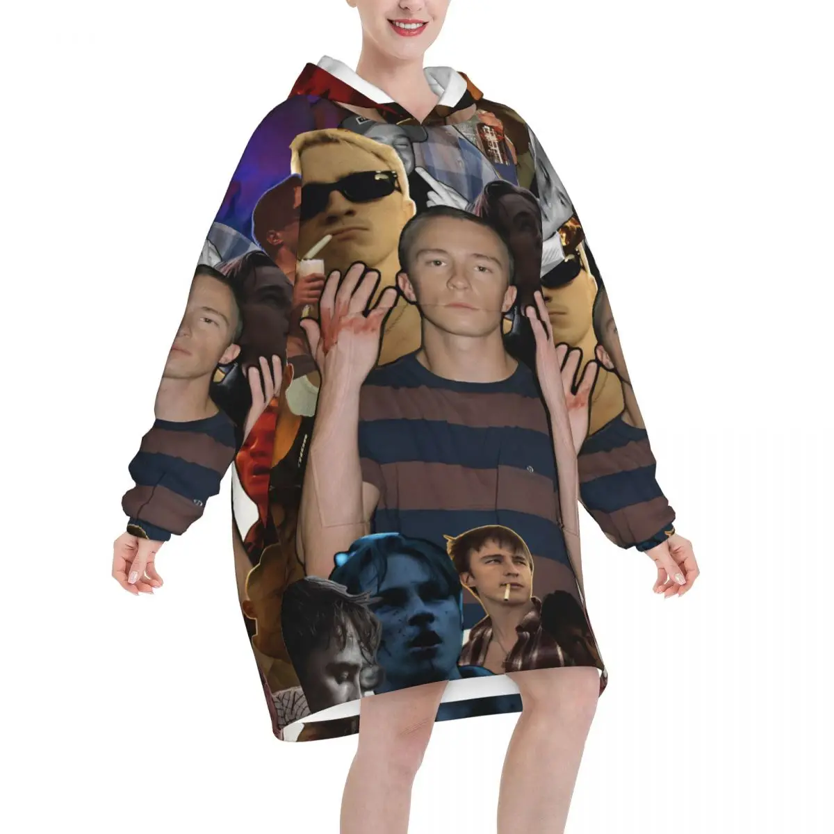 Starkey Rafe Cameron Wearable Blanket Hoodie Warm Cozy Oversize Blanket Sweatshirt Thick Fleece Hooded Blanket with Pocket
