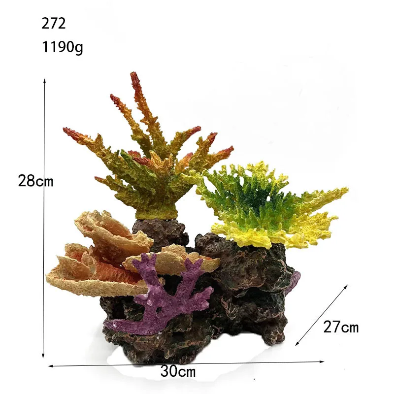 Imagem -03 - Grande Coral Artificial Fish Tank Decorações Decoração do Aquário Plantas Marinhas Ornamentos para Tartaruga Betta Goldfish Crab Camarão 30cm