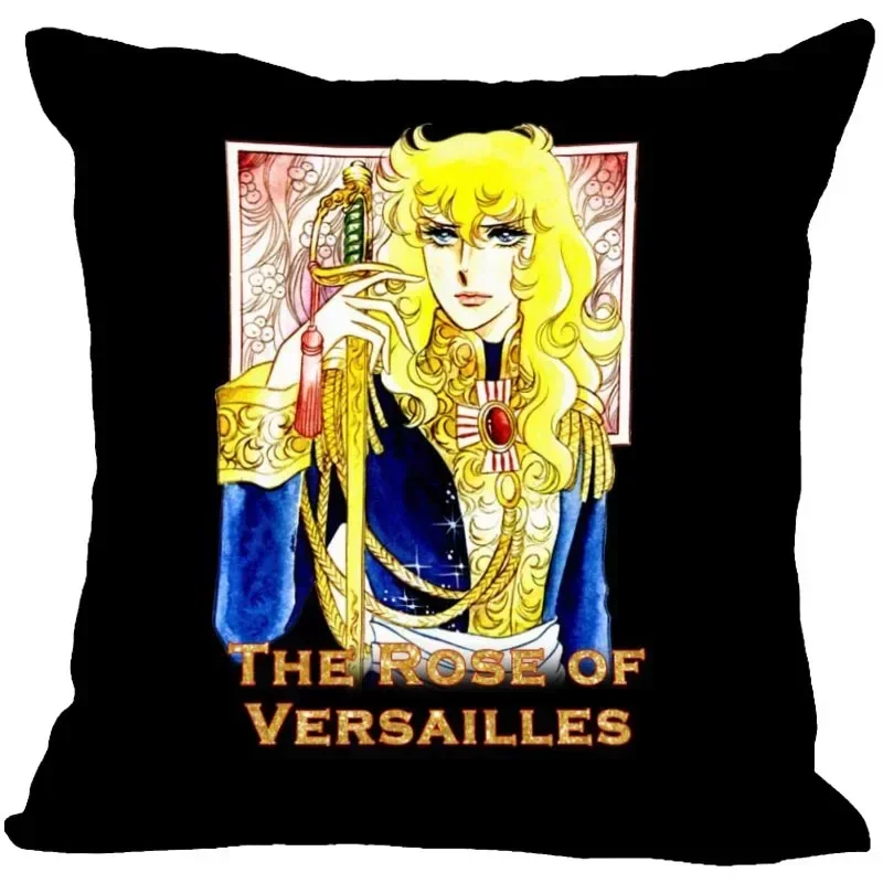 Anime The Rose Of Versailles federa per cuscini decorativi per la casa fodera per cuscini in raso con cerniera invisibile copertura 1007