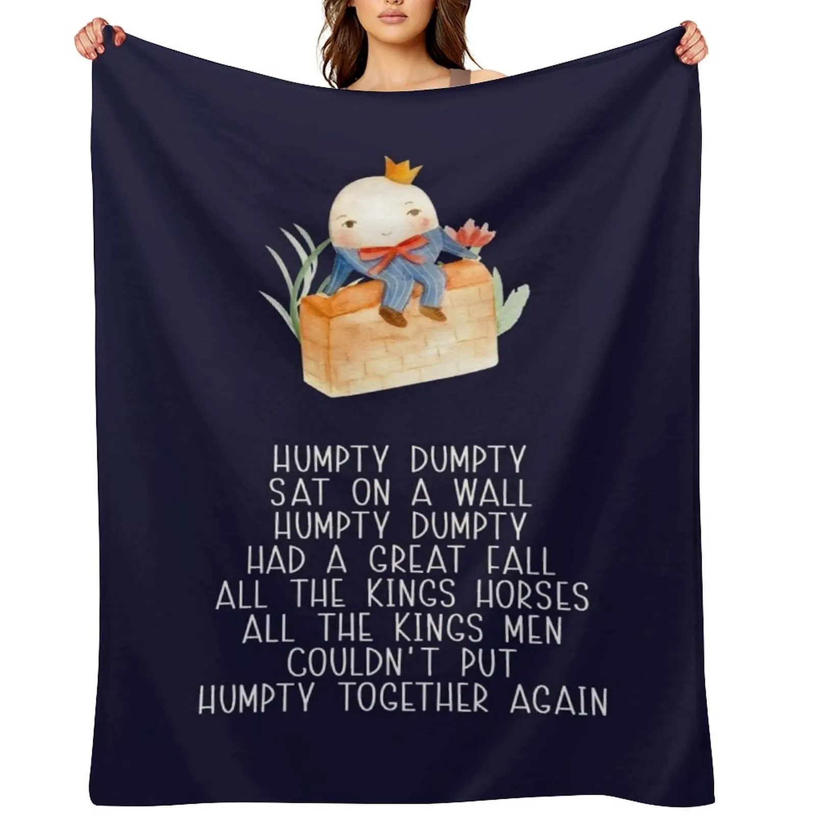 

Nursery Rhyme - Humpty Dumpty Throw Blanket Thermals For Travel Soft Plush Plaid Summer manga Blankets
