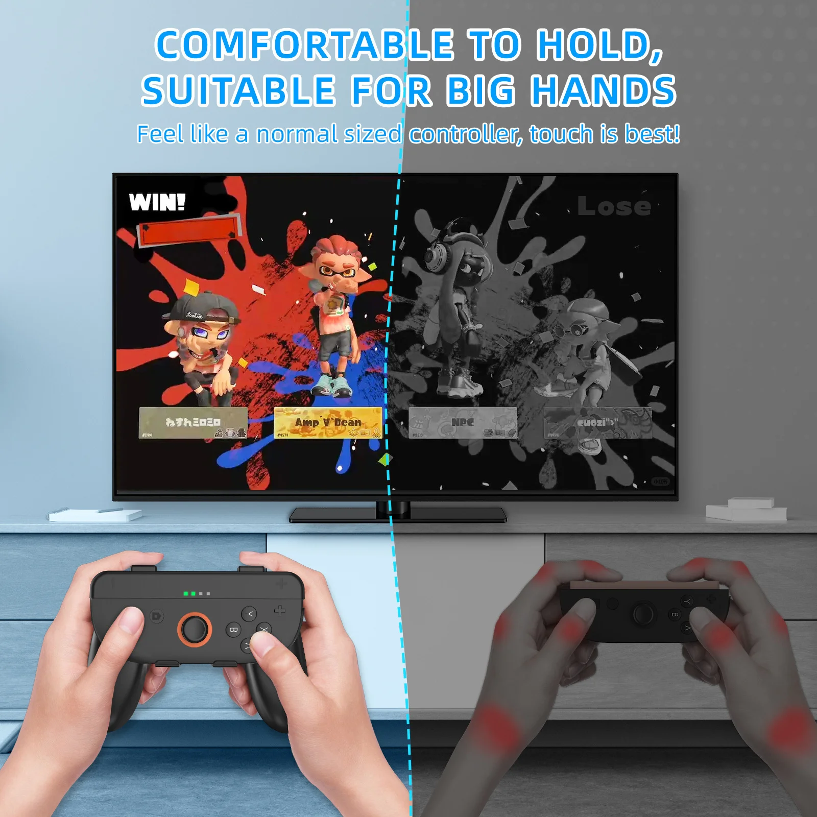 Handgriffe für Nintendo Switch 2 JoyCon, verschleißfester Game Switch 2 Controller, ergonomisches Griffgehäuse-Set für Switch 2