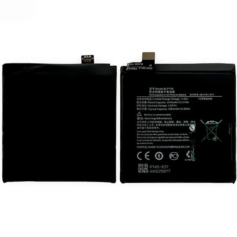 BLP745 for OPPO 1 + 7T Pro/OnePlus 7T Pro  Phone Battery High Quality High Capacity  Replacement Bateria Grade A Cell with Tools
