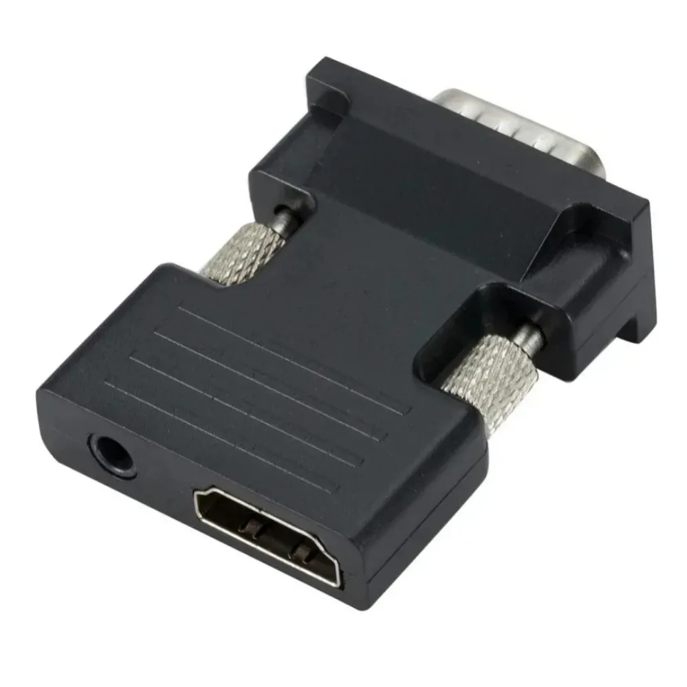 PzzPss VGA do HDMI-kompatybilny konwerter audio-wideo 1080P HDMI-kompatybilny z kabel adaptera VGA dla PC Laptop do projektor HDTV