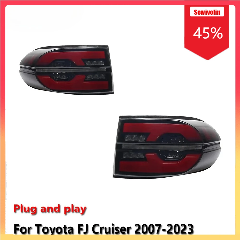 

Car LED Tail Light Automobile Parts For Toyota FJ Cruiser 2007-2023 Auto Fog DRL Brake Turn Signal Lamp Plug and Play
