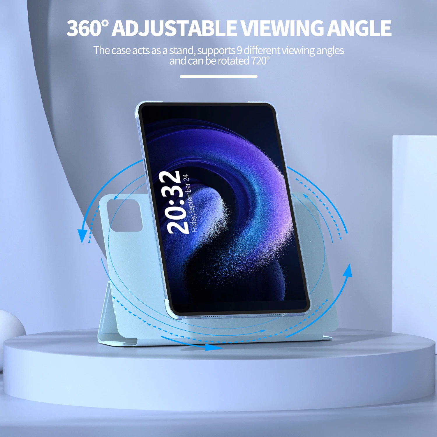 GOOJODOQ do Xiaomi pad 6/6Pro magnetyczne etui 720 ° obrotowe Xiaomi tablet 6 etui ochronne Mipad 2024 11 cali