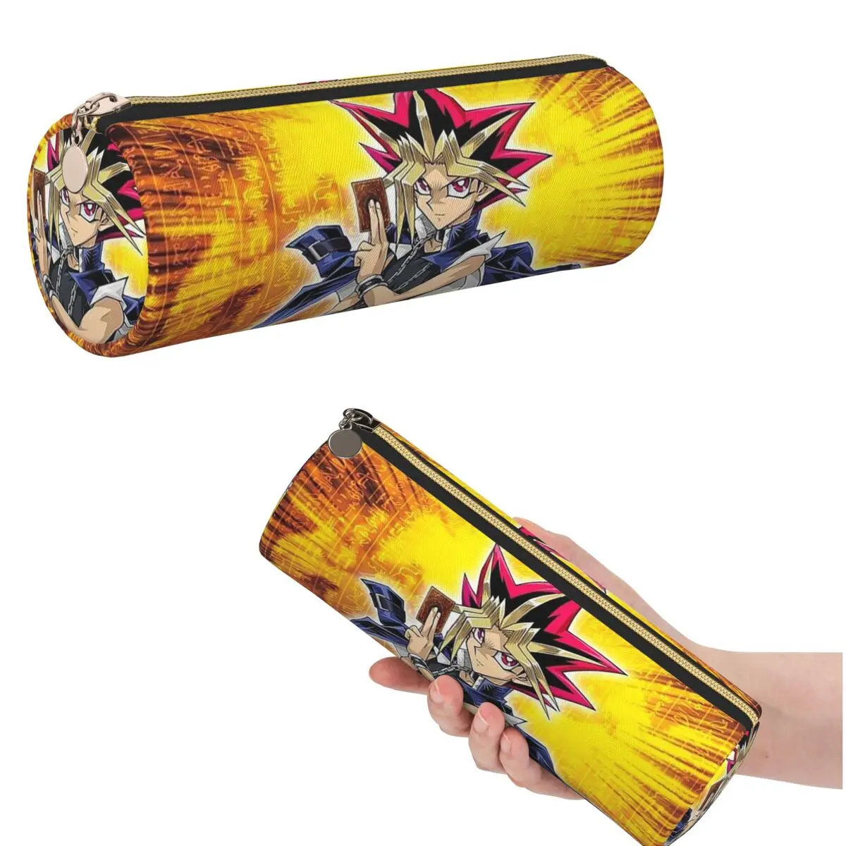 Yu Gi Oh Adventure Anime Pencil Case for Boys Girls School Pen Box Pencil Bag Stationery Supplies Pen Holder Bag
