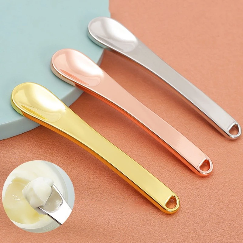 30Pcs Metal Eye Cream Spoon Sticks Mini Facial Mask Mixing Brush Scoop Makeup Spatula Skincare Applicator Facial Beauty Tools