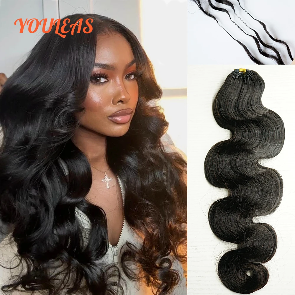 

Волнистые накладные волосы для плетения крючком, без узлов, предварительно разделенные, из натуральных человеческих волос, бразильские, для чернокожих женщин