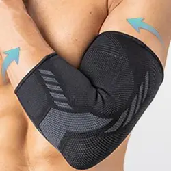 1 pezzo tutore per gomito da uomo compressione supporto per gomito gomito ad alta elasticità non stretto elastico palestra manica sportiva per lo sport