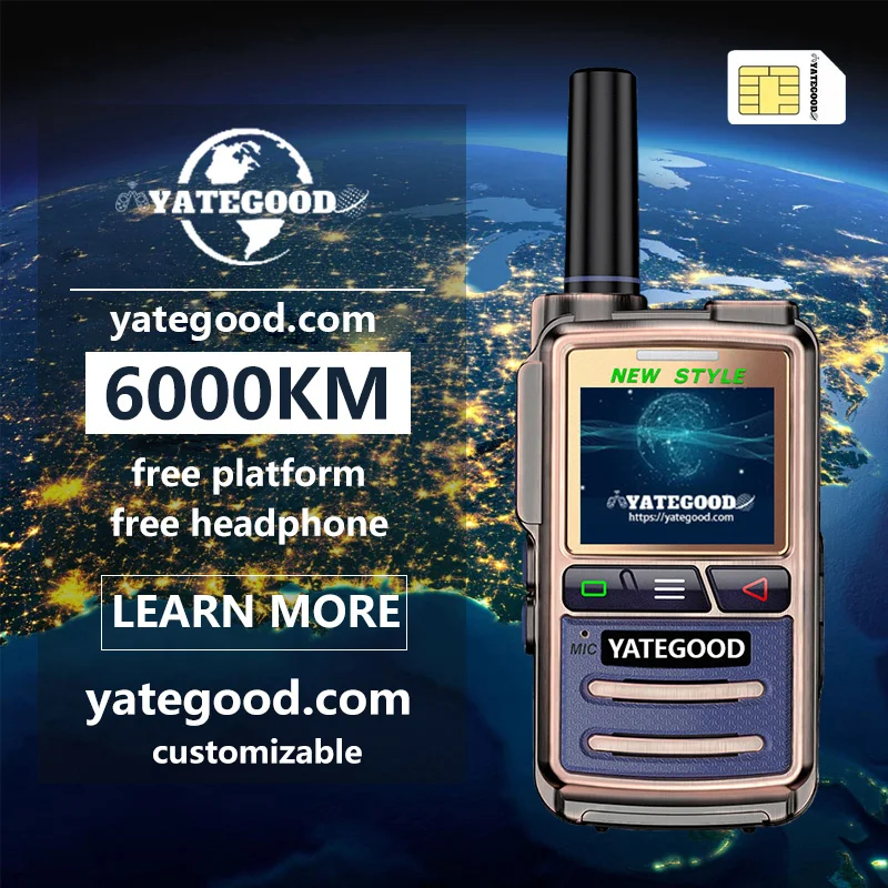 

YATEGOOD G6 GPS 5000 км рация Zello дальнего действия global ptt 4G poc radio100 км