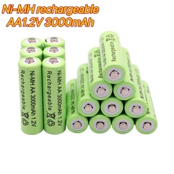 1.2V AA 3000mAh NiMH 1.2V Rechargeable Batteries Green Battery Garden Solar Lamp LED Flashlight Lantern Lamp Torch...