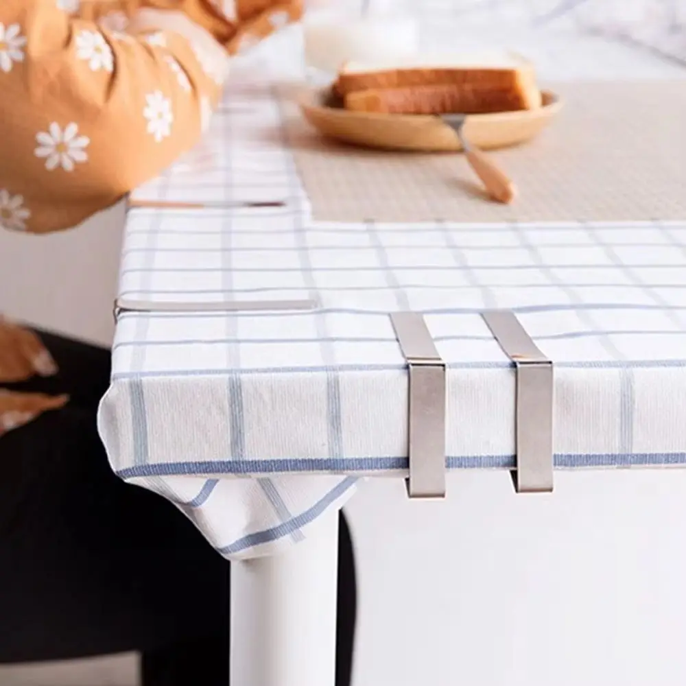 8Pcs Elasticity Tablecloth Clip Anti-Slip Versatile Tablecloth Organizer Clip Stainless Steel Durable Tablecloth Clamps