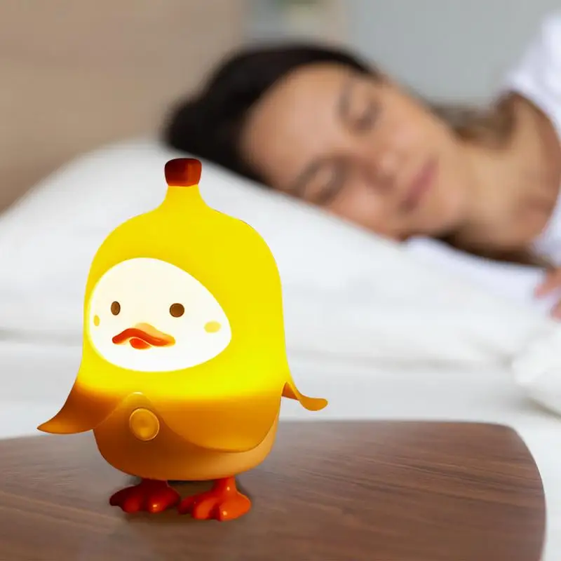 

Duck Night Light 800mAh Silicone Banana Duck Night Lamps Kids Room Desk Lamp Kids Nightlight Rechargeable Nursery LED Night