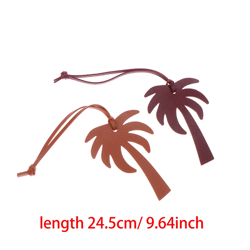 1PC Irregularly Shaped Leather Bag Keychain Pendant Trendy Genuine Eagle Keychain Bag Pendant Bag\'s Charm Character Coconut Tree