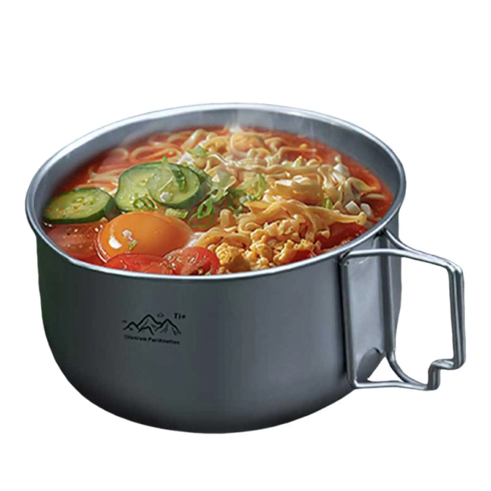 

Titanium Camping Pot Multi-Functional Portable Alloy Cookware Reusable Lightweight Food Container for Hiking Mountaineering
