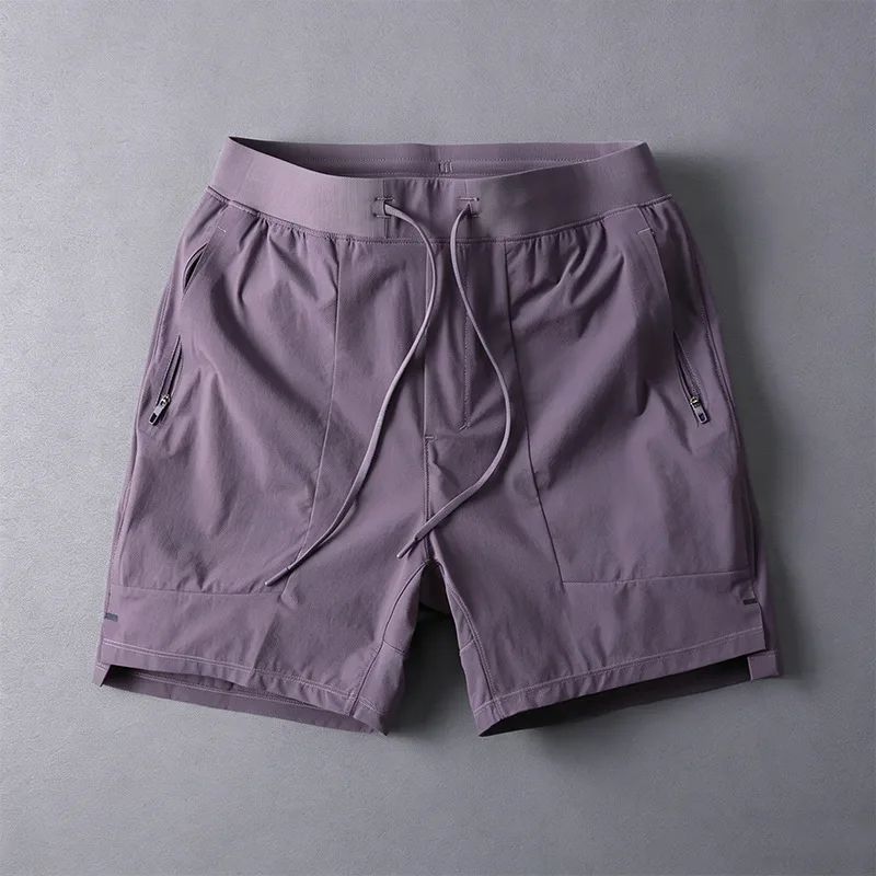 Mens Nylon Running Shorts Quick Dry Breathable Mesh Ice Silk Cooling High Waist Summer Gym Workout Sports Shorts for Men