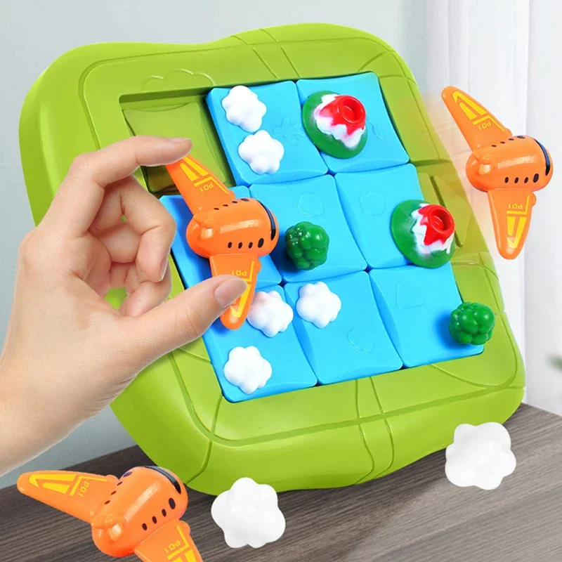 Montessori Strategy Games Aircraft Journey Brain Development Aircraft Breakout Board Kids Educational Toys Gifts