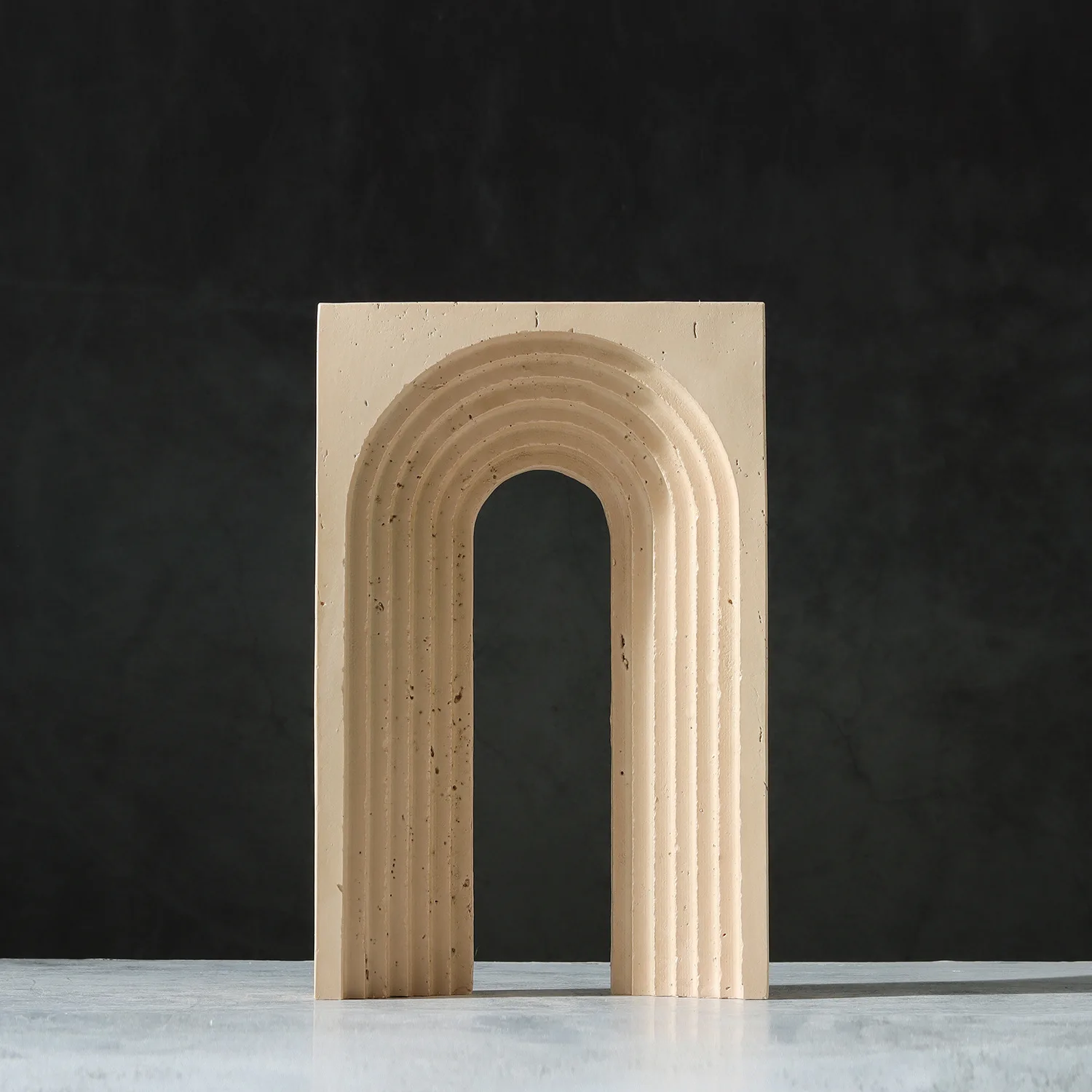 Modern Nordic retro resin imitation travertine geometric handicraft ornaments home model room soft decorations