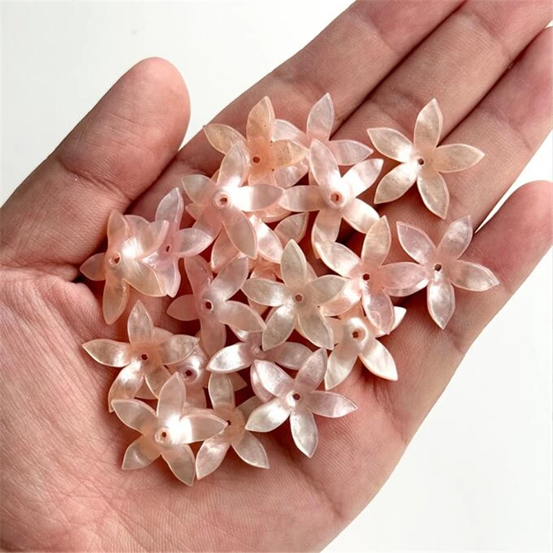 10Pcs/Lot New 22MM Acrylic Flower Beads Acetic Acid Torus Charm Connectors Diy Earrings Jewelry Making Resin Acessories