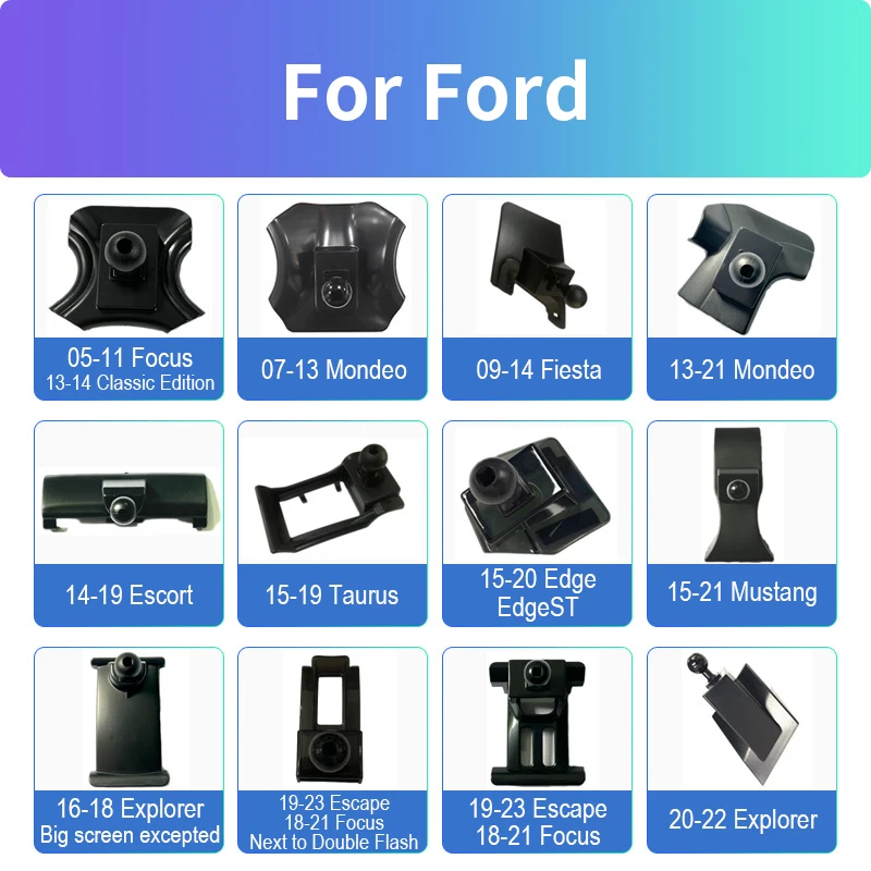 Car Special Mobile Phone Holder Base Vent Mount Bracket Clip  For Ford Focus Fiesta Kuga Mondeo Edge F150 Explorer