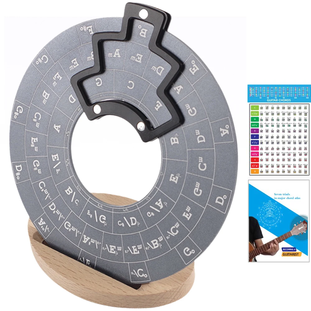 

1pcs Circle of Fifths Wheel Music Theory Learning Tool Chord Progression Table Guitar Fifth Circle 5 line Staff Melody Tool