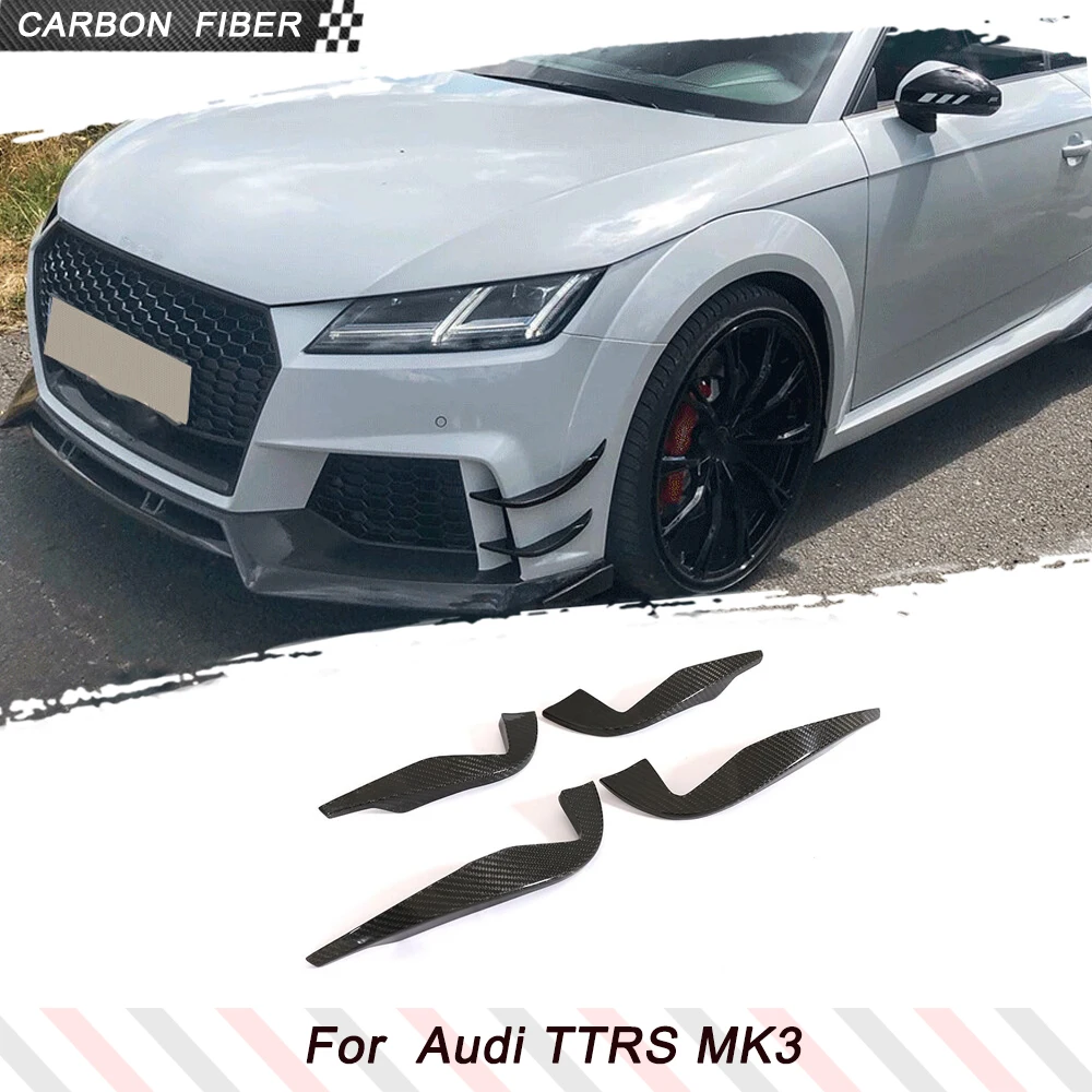

Carbon Fiber / FRP Car Front Canards For Audi TTRS MK3 2016-2018 Car Front Bumper Air Vent Fender Trims Canards Racing Body Kits