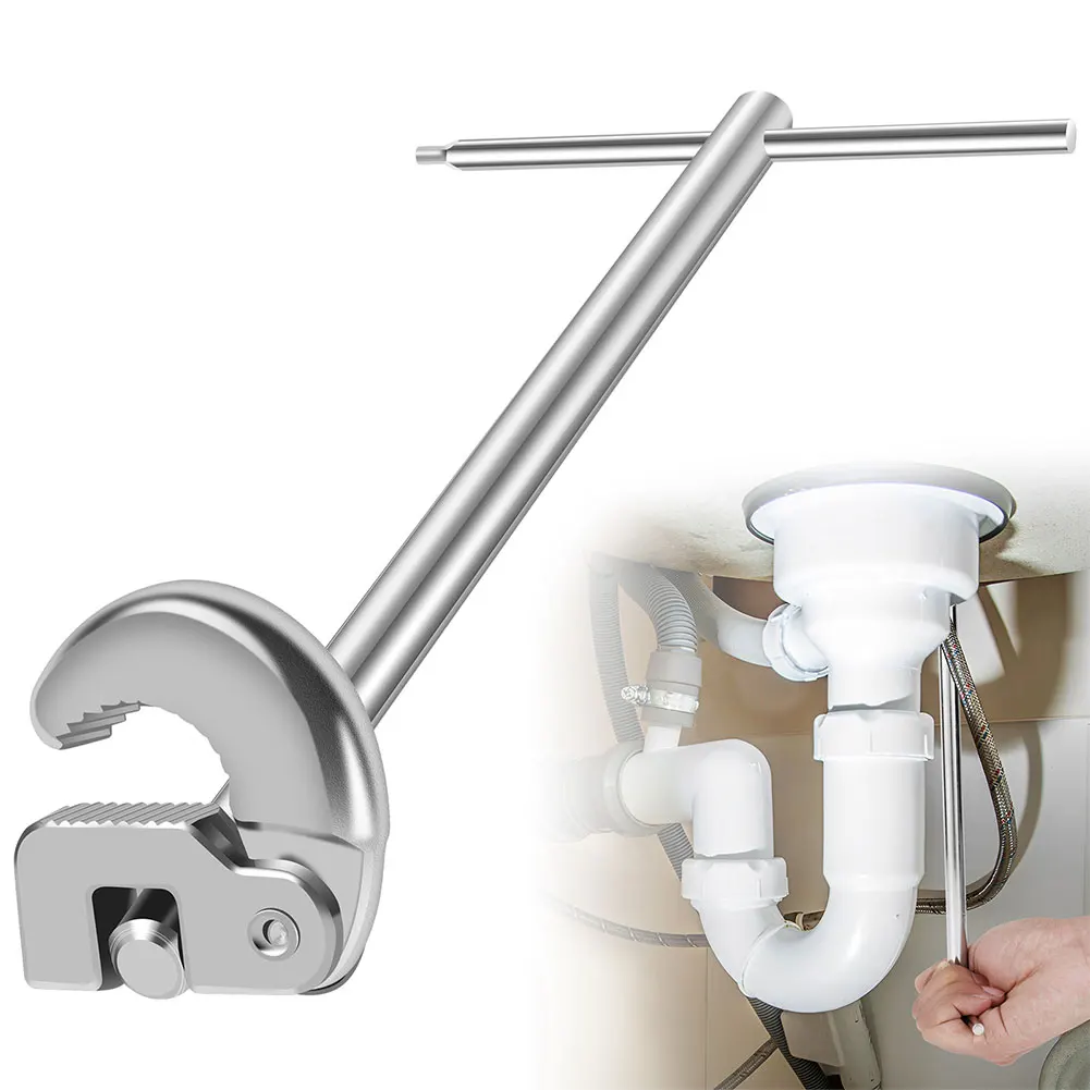 

Durable Adjustable Faucet Wrench - Ideal for Tight Spaces