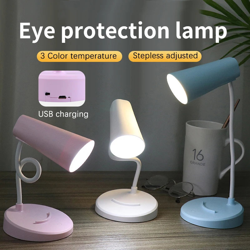 Multifunctional charging desk lamp eye protection study dormitory children student dormitory bedside clip magnetic lamp