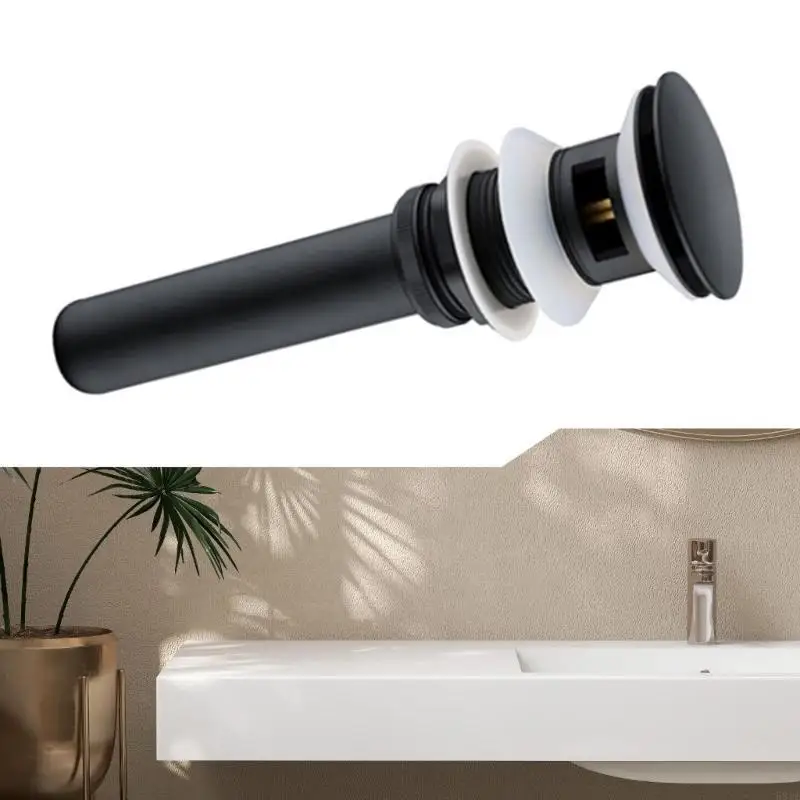 581E 3 In 1 Universal Kitchen Sink Drain Strainer & Bathroom Popup Stopper with Overflows Bathroom Accessories for Sinks