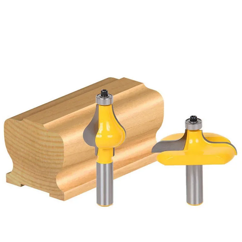 2 sztuk/zestaw 1/2 "12.7MM frez trzpieniowy rzeźbione w drewnie podłokietnik młyn poręcz zestaw wierteł frezarskich falista flet flet frezarka