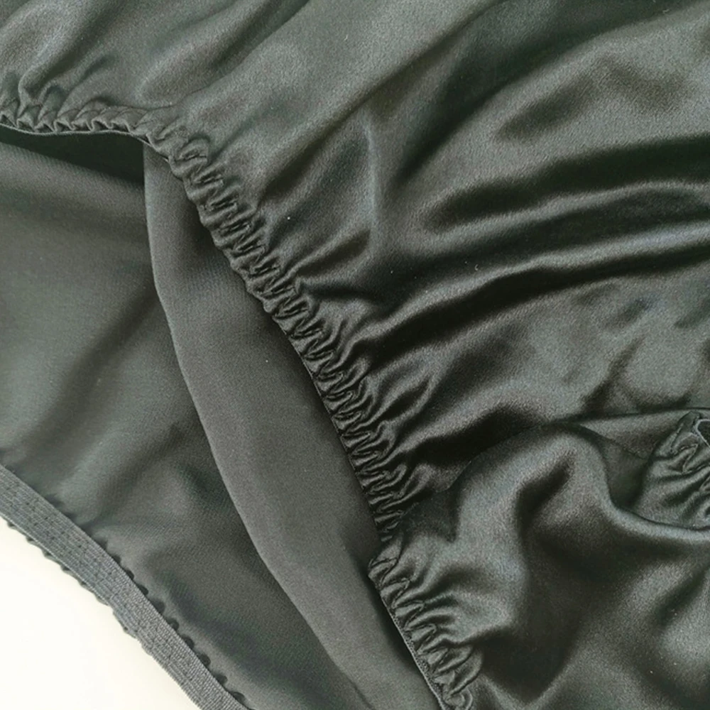 

MEN Underpants Triangle Brief Underpants Underpants Solid Color All Season 100 Silk Breathable Sexy Comfortable