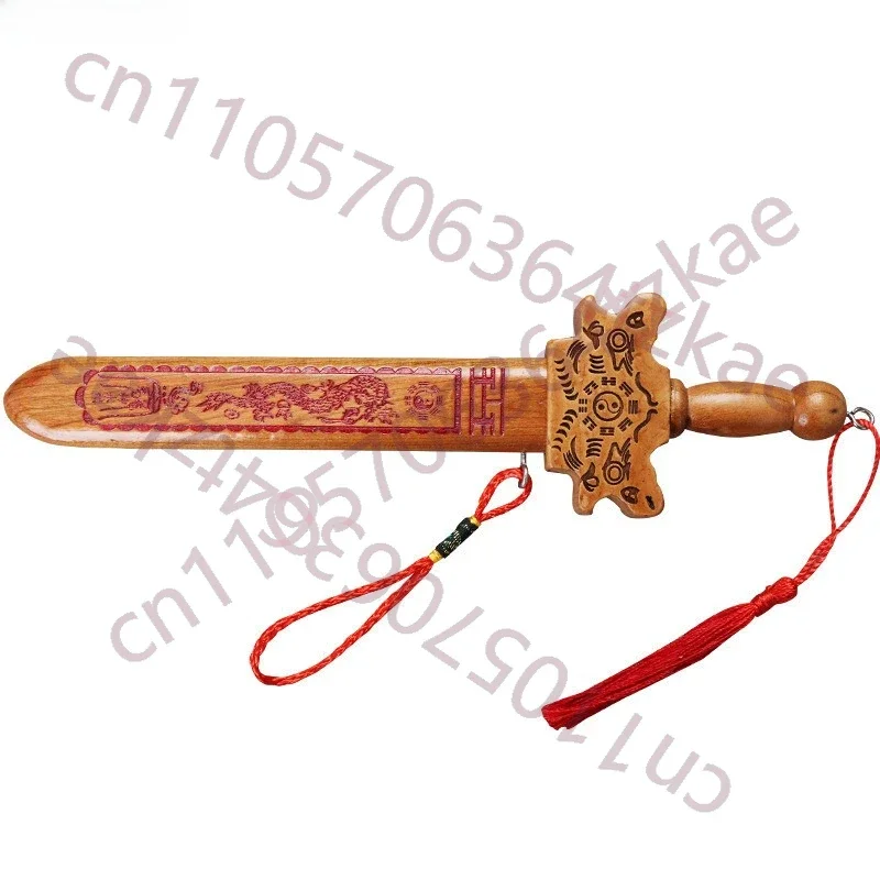 Peach Wood Sword Home Decoration   1PCS