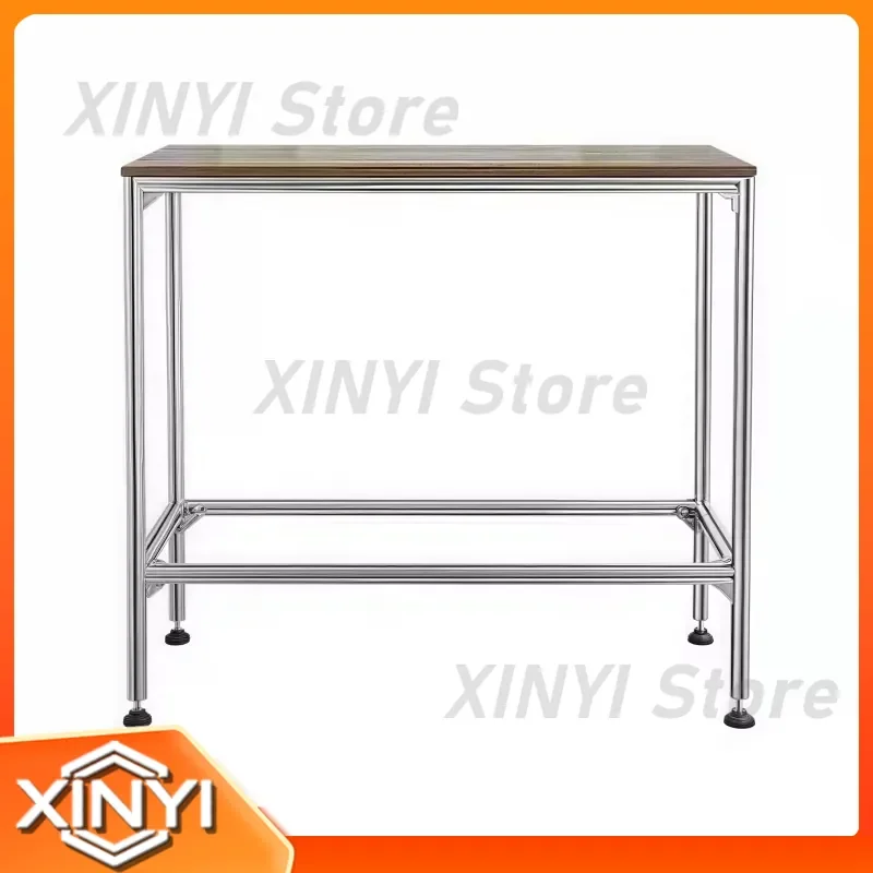 Solid Wood High Bar Table and Chair Set for Modern Coffee Shop Wall Bar Simple Contemporary Aluminum Profile Bar Furniture
