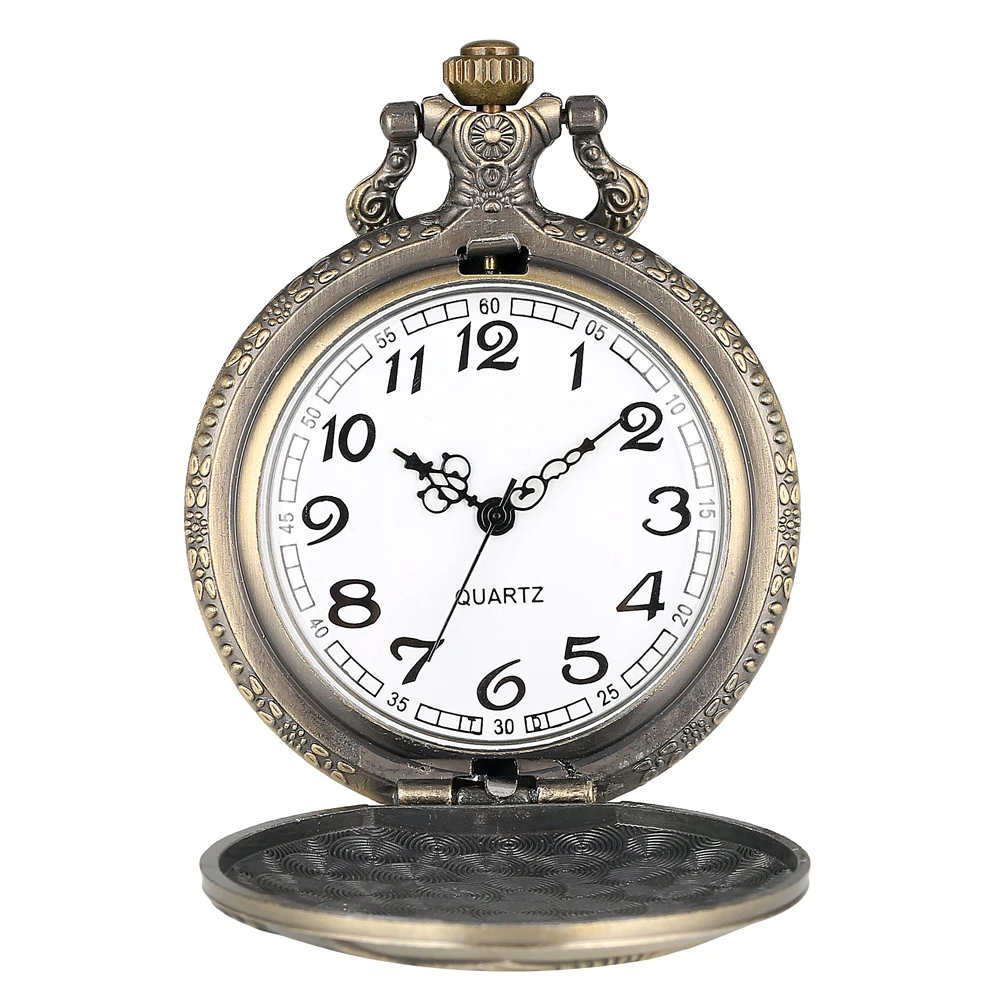 Hot Vintage Quartz Analog Pocket Watch Gift Unisex Arabic Numerals Dial Retro Pendant Necklace Pendant Clock Women Timepiece