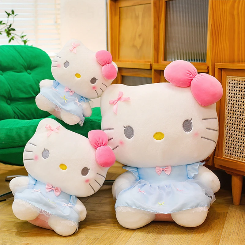 

Kawaii Sanrio Plush Toy Stuffed Doll Cute Princess Dress HelloKitty Kuromi Cartoon Baby Girl Kids Birthday Gift for Children
