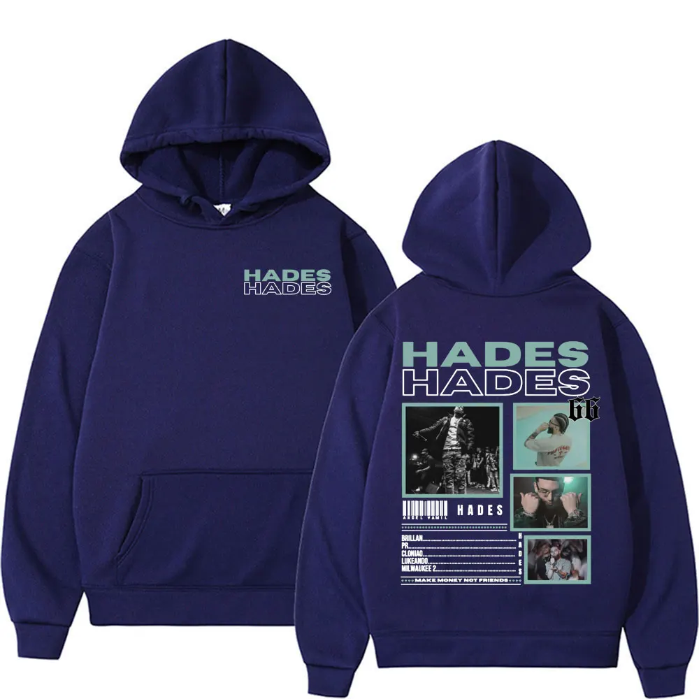 Rapper Hades 66 Make Money Not Friends Album Graphic Hoodies Men Women Fashion Hip Hop Pop Music Oversized Hoodie Y2k Sweatshirt