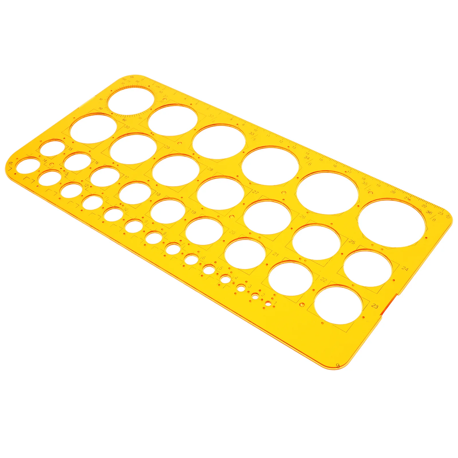 Drawing Template Ruler Geometric Circle Shapes for Architecture Engineering Draft DIY Technical Drawing Supplies