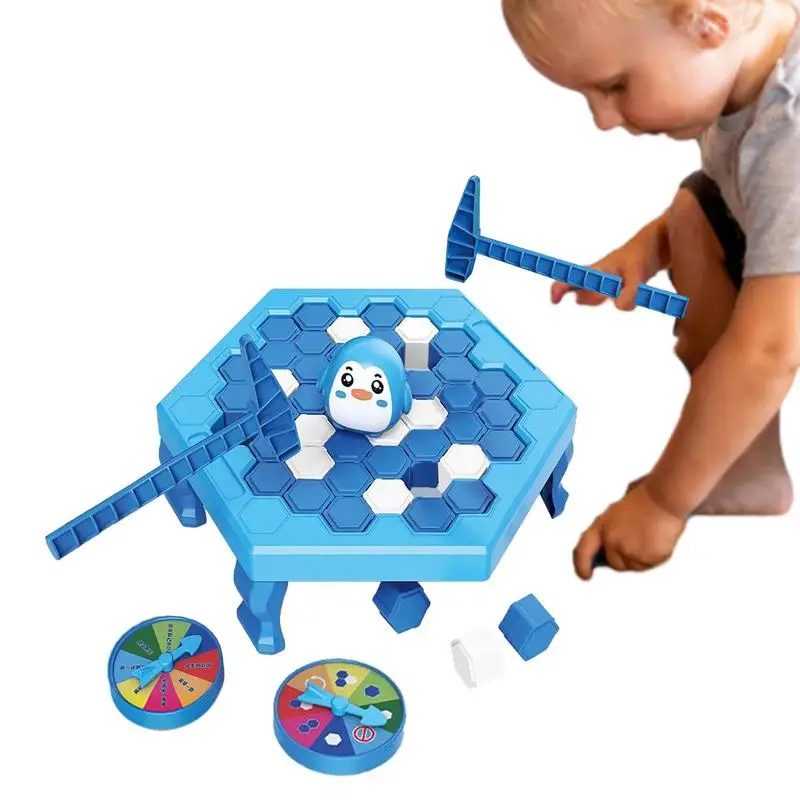 Trend Kids Toys  Penguin Ice Cube Game  Parent-Child Family Party game Ice Block Breaker Trap Toys  Stress Reliever Fidget Toys